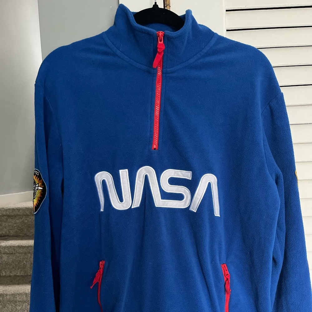 NASA Quarter-zip sweater with patches